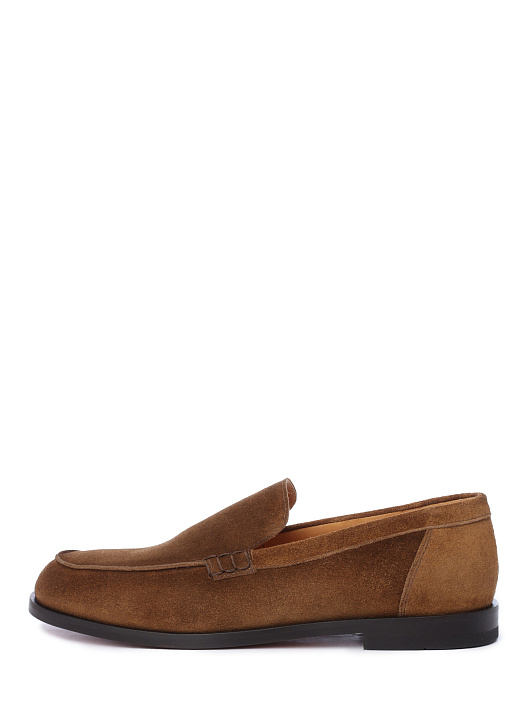 Лоферы замшевые коричневые на каблуке — купить в интернет-магазине Verdistore