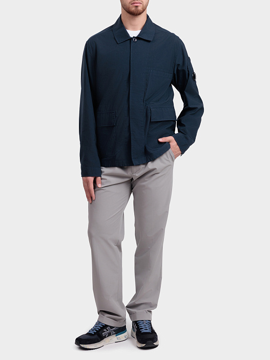Куртка-рубашка C.P. Company 20CMOS061A 005782G 889 темно-синяя мужская с линзой — купить в интернет-магазине Verdistore