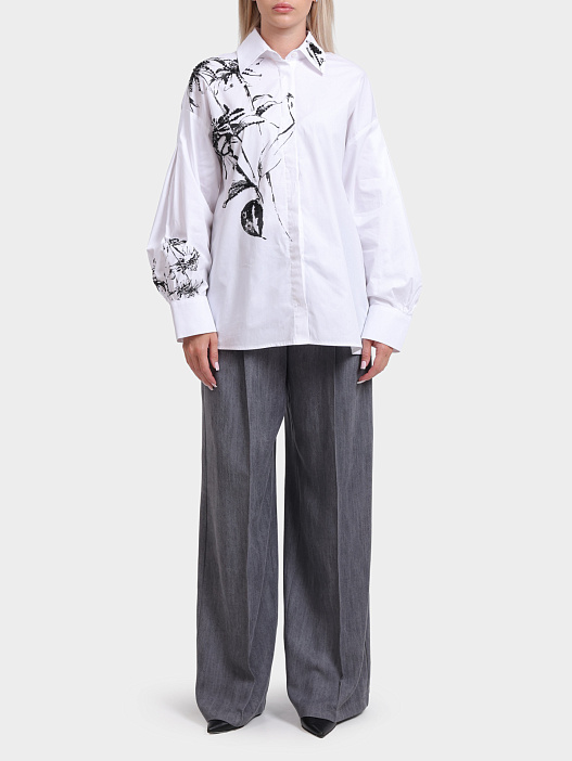 Рубашка Liu-Jo CF5241 T3216 W9992 белая женская из хлопка — купить в интернет-магазине Verdistore