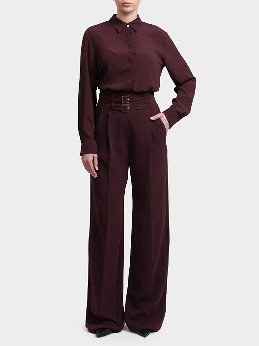 Брюки MARELLA MLLACERBO 002 бордовые женские — купить в интернет-магазине Verdistore