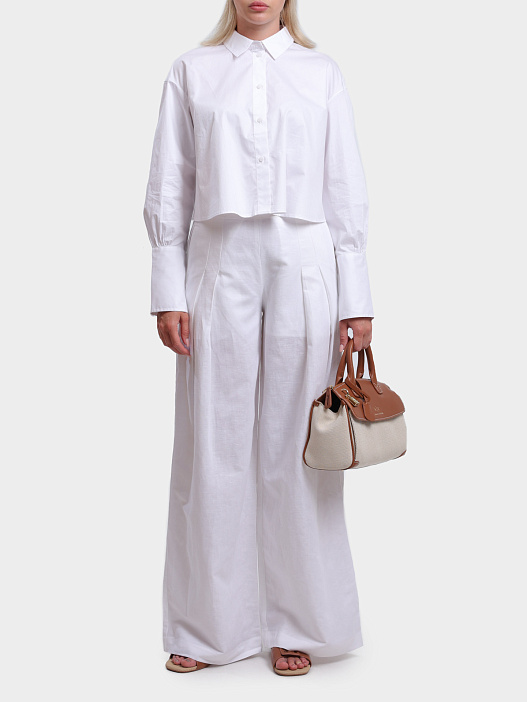 Брюки Armani Exchange XW000460 AF12814 U0002 белые женские — купить в интернет-магазине Verdistore