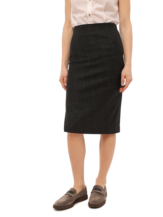 Юбка Brunello Cucinelli MA054G2523 клетчатая женская — купить в интернет-магазине Verdistore