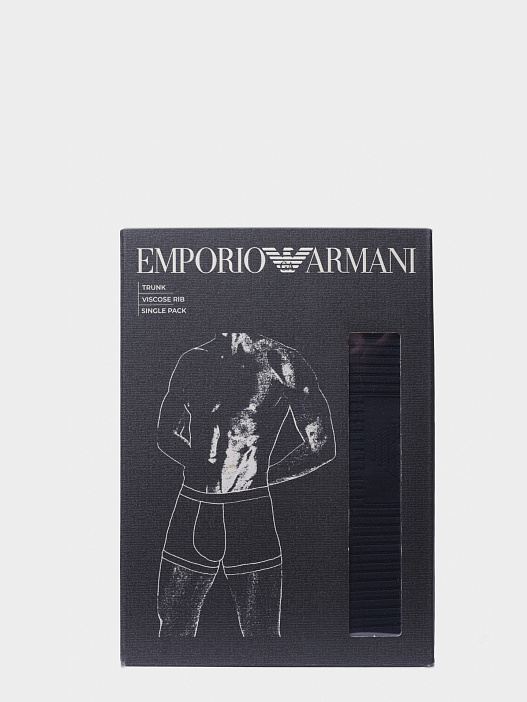 Трусы Emporio Armani EM000231 AF18892 FB064 синие мужские с логотипом на поясе — купить в интернет-магазине Verdistore