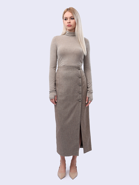 картинка Юбка MELANIA 001 с вырезом магазин Verdistore являющийся официальным дистрибьютором в России 