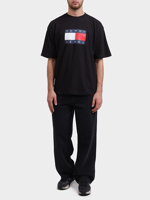 Футболка Tommy Jeans DM0DM19555 черная мужская — купить в интернет-магазине Verdistore