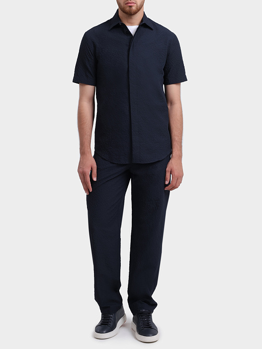 Брюки Emporio Armani EM005518 TE20392 UB109 фактурные мужские — купить в интернет-магазине Verdistore