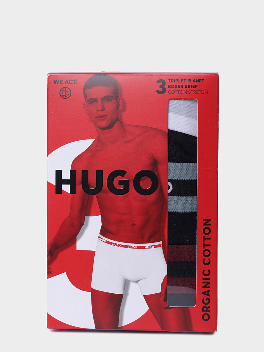 Комплект трусов 3 пары Hugo BOXERBR TRIPL PLANET 10268024 01 50534694 002 — купить в интернет-магазине Verdistore