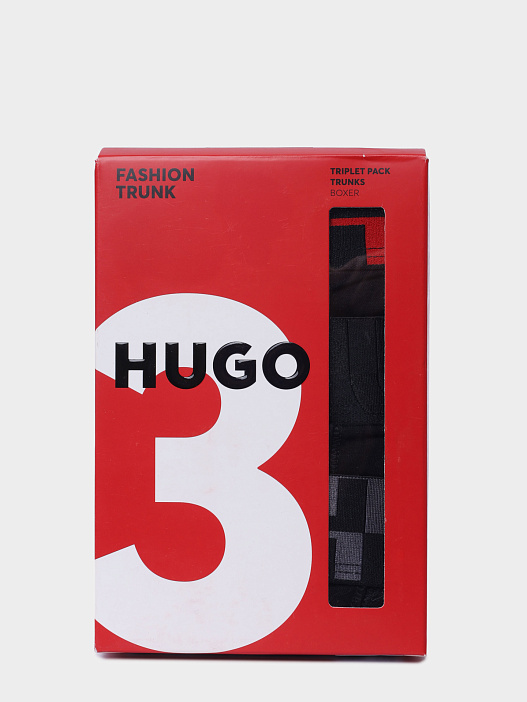 Комплект трусов 3 пары Hugo TRUNK TR. SPLIT LOGO 10273170 01 50545667 002 черные мужские — купить в интернет-магазине Verdistore