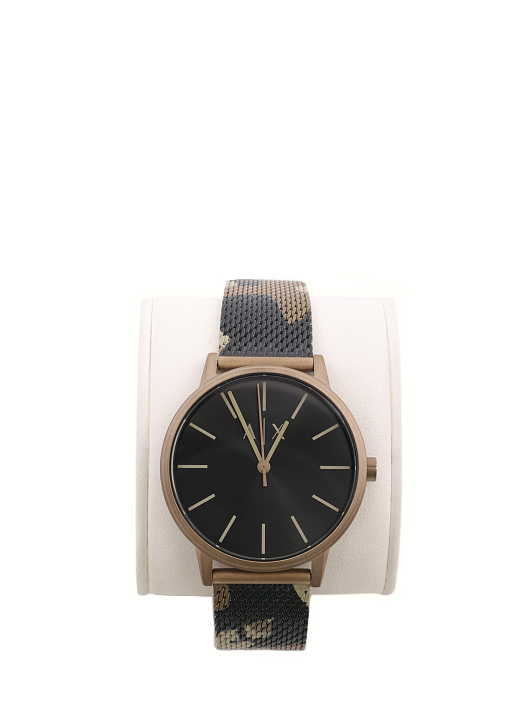 картинка Наручные часы Armani Exchange AX2754 стальные мужские с камуфляжным принтом магазин Verdistore являющийся официальным дистрибьютором в России 