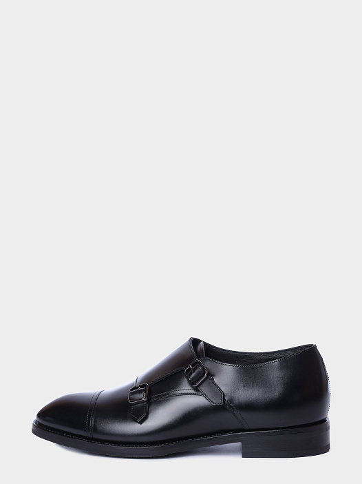 Монки Santoni MCJG19402PI5HNTGN01 кожаные мужские — купить в интернет-магазине Verdistore