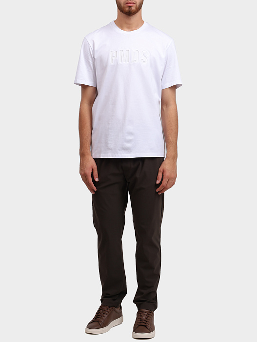 Футболка PMDS TS259 EMBOSSED 0010/08 белая мужская из хлопка — купить в интернет-магазине Verdistore