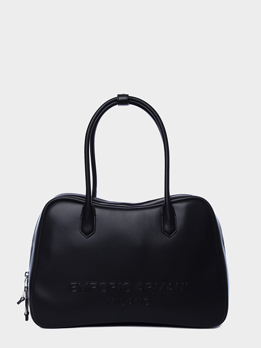 Сумка Emporio Armani EW004761 AF18673 UC001 черная женская изогнутого силуэта — купить в интернет-магазине Verdistore