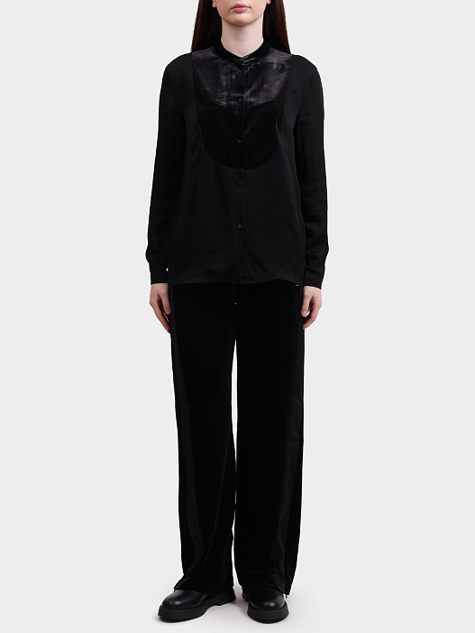 Рубашка Armani Exchange XW001037 AF16121 UC001 черная женская — купить в интернет-магазине Verdistore