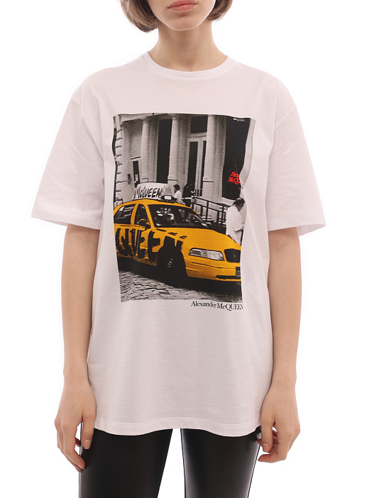 Футболка Alexander McQueen 701258 QZAFT 0900 белая женская — купить в интернет-магазине Verdistore