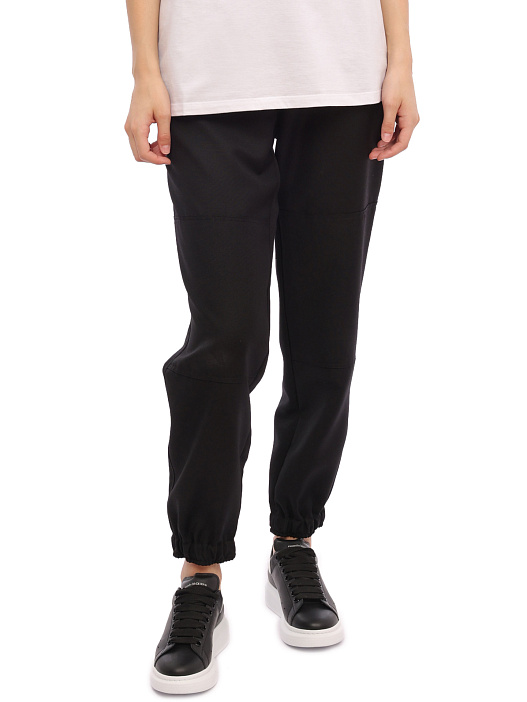 картинка Брюки Alexander McQueen 678056-QSU63 1000 черные женские магазин Verdistore являющийся официальным дистрибьютором в России 