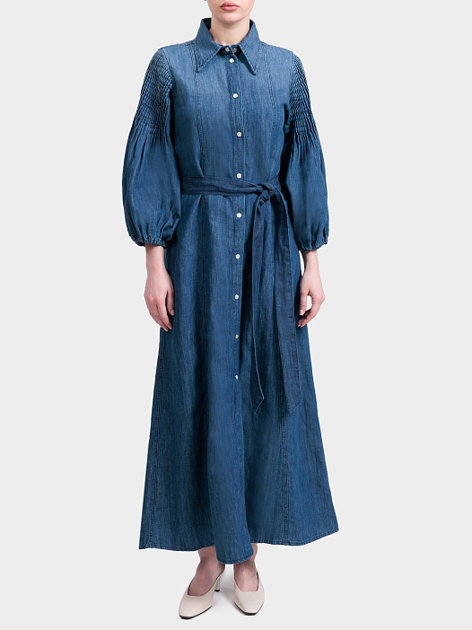 Платье Pinko 106401 A33J PJL джинсовое женское с поясом — купить в интернет-магазине Verdistore