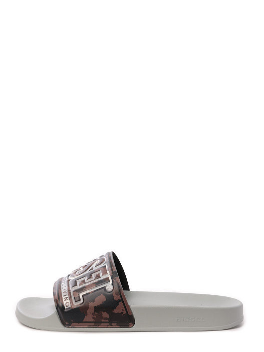 Шлепанцы Diesel Y03211P5605H9851 комбинированные женские с логотипом — купить в интернет-магазине Verdistore