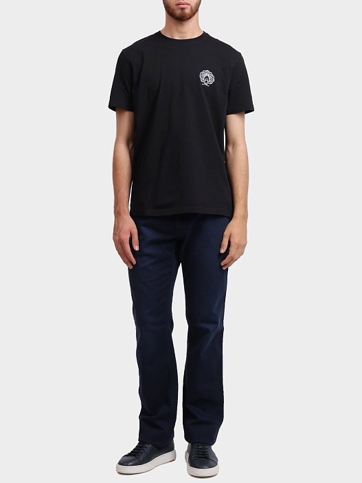 Футболка MRMA0002 AK604 N0000 черная хлопковая прнямого кроя — купить в интернет-магазине Verdistore