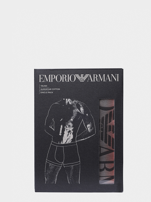 Трусы Emporio Armani EM000231 AF18896 U8046 мужские с логотипом на контрастном поясе — купить в интернет-магазине Verdistore