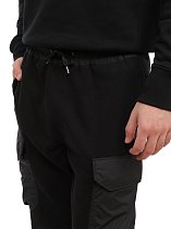 Брюки черные хлопковые с нашитыми карманами по бокам VERDI STORE