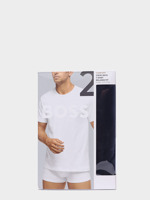 Футболка комплект 2 пары BOSS BLACK 10243514 01 50475294 001 черные мужские — купить в интернет-магазине Verdistore