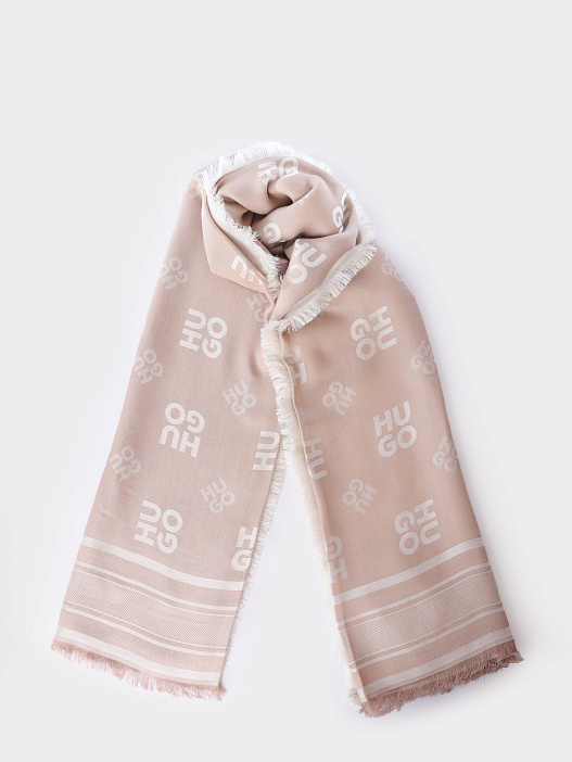 Платок Hugo 50517684 231 бежевый женский — купить в интернет-магазине Verdistore