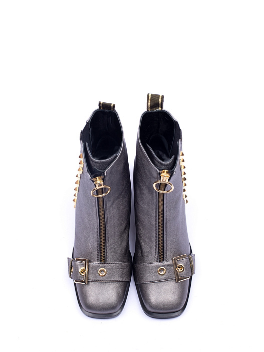 Ботинки Baldan 1814 серебристые женские с молнией спереди — купить в интернет-магазине Verdistore