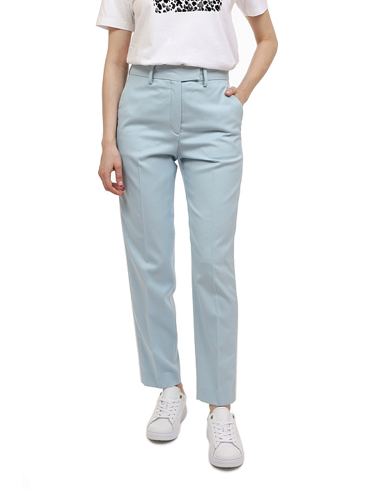 Брюки Calvin Klein K20K200583 голубые женские с лампасами — купить в интернет-магазине Verdistore