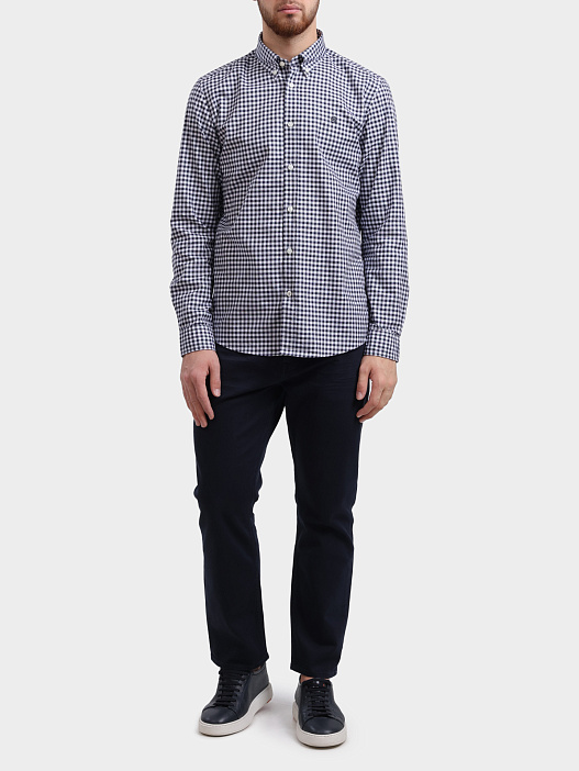 Рубашка BOSS Black 10279369 01 50561600 404 мужская с принтом в мелкую клетку  — купить в интернет-магазине Verdistore
