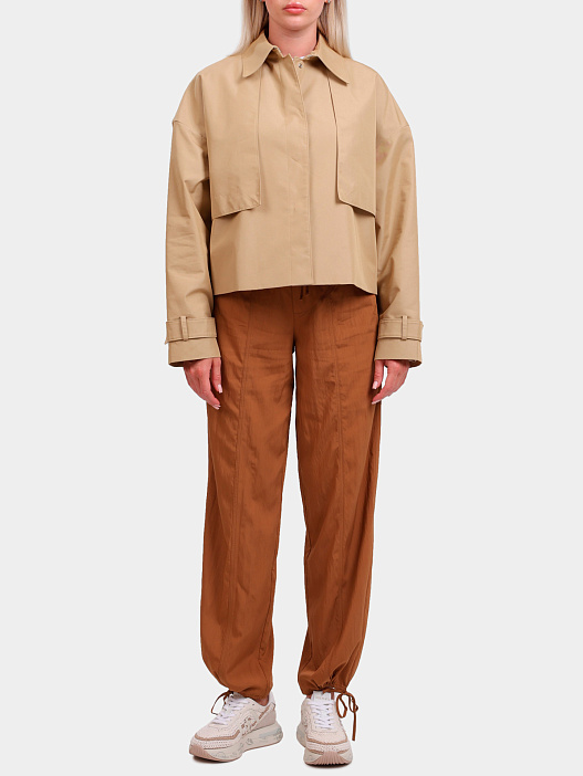 Брюки Calvin Klein Jeans J20J225338 коричневые женские — купить в интернет-магазине Verdistore