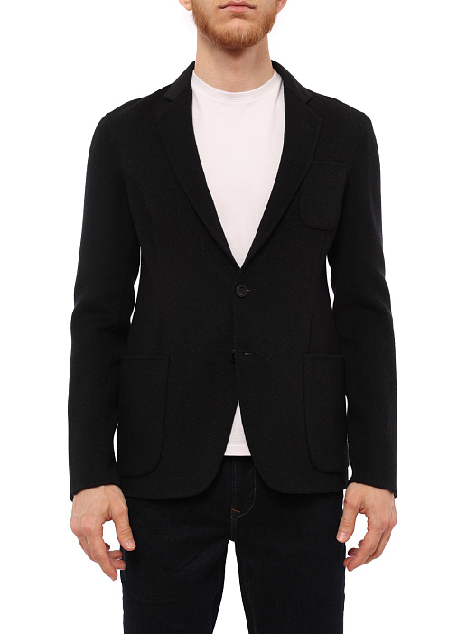 картинка Пиджак Armani Collezioni PCG900/PC01S черный мужской магазин Verdistore являющийся официальным дистрибьютором в России 