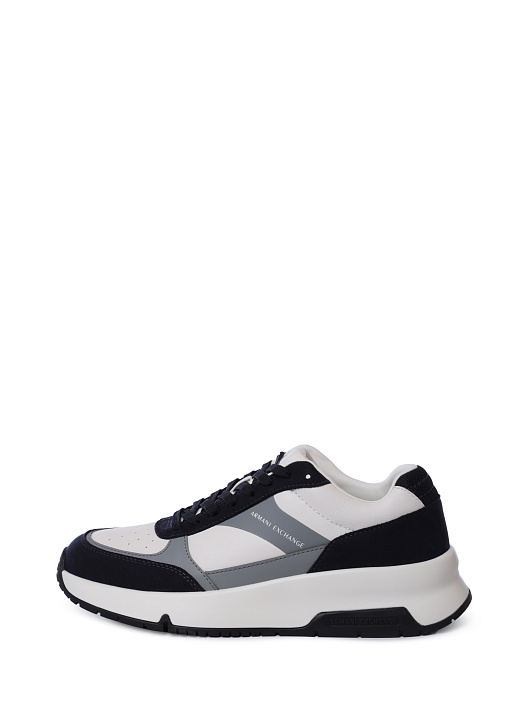 картинка Кроссовки Armani Exchange XUX225 XV862 U388 комбинированные мужские с перфорацией магазин Verdistore являющийся официальным дистрибьютором в России 