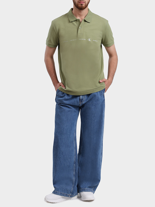 Поло Calvin Klein Jeans J30J325432 L9N черное мужское из хлопка — купить в интернет-магазине Verdistore