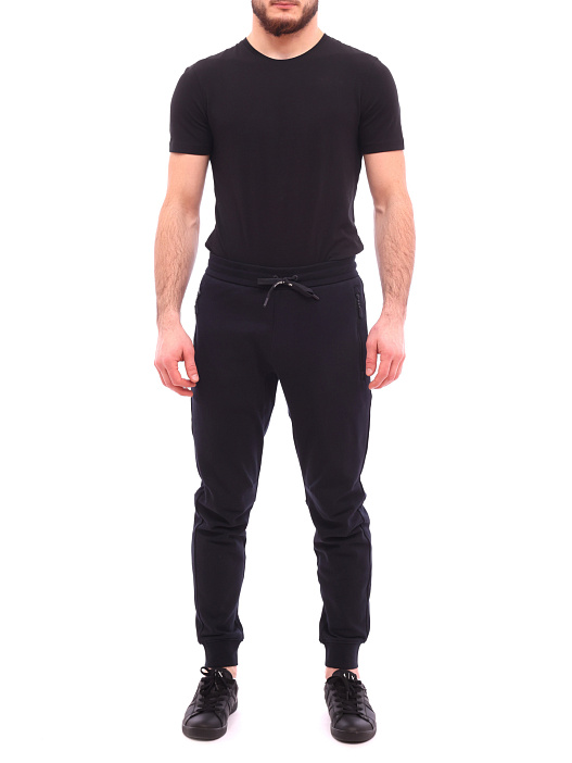 Брюки спортивные Armani Exchange 8NZP73 ZJKRZ 1510 темно-синие мужские с манжетами — купить в интернет-магазине Verdistore