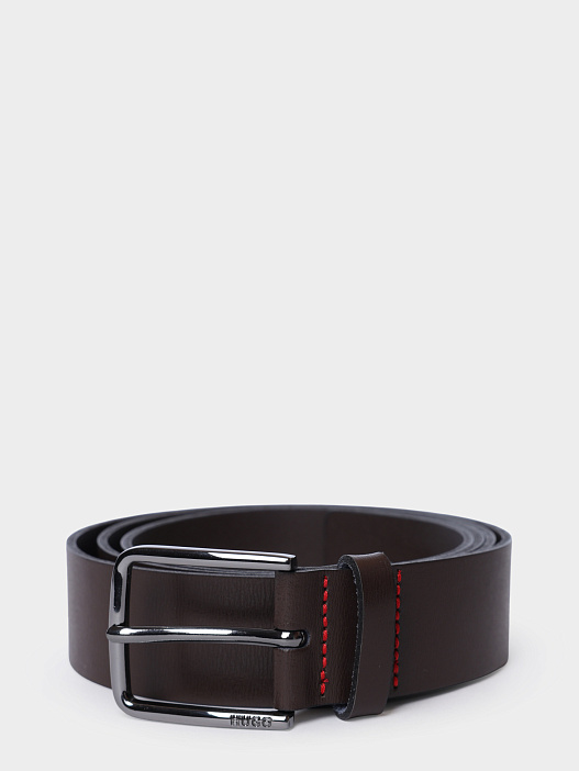Ремень Hugo 50491997 205 коричневый мужской из кожи — купить в интернет-магазине Verdistore