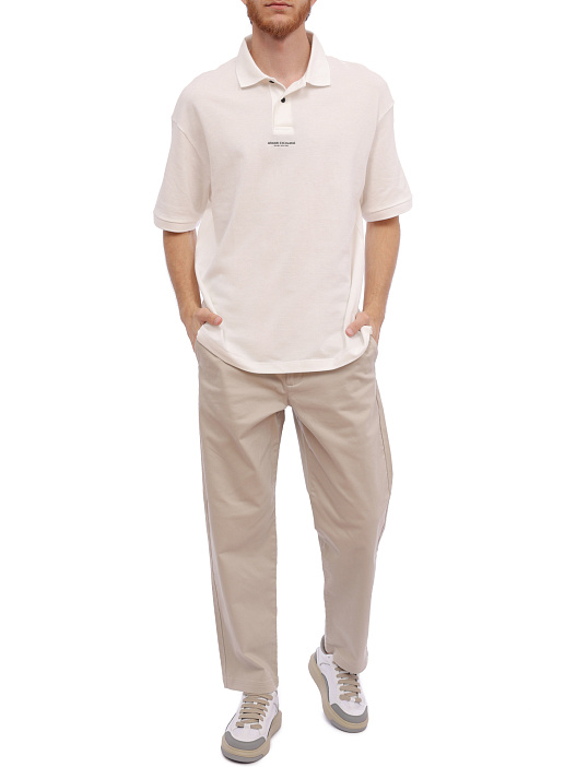 Брюки Armani Exchange 6RZP22 ZN2NZ 1934 молочные мужские из хлопка — купить в интернет-магазине Verdistore