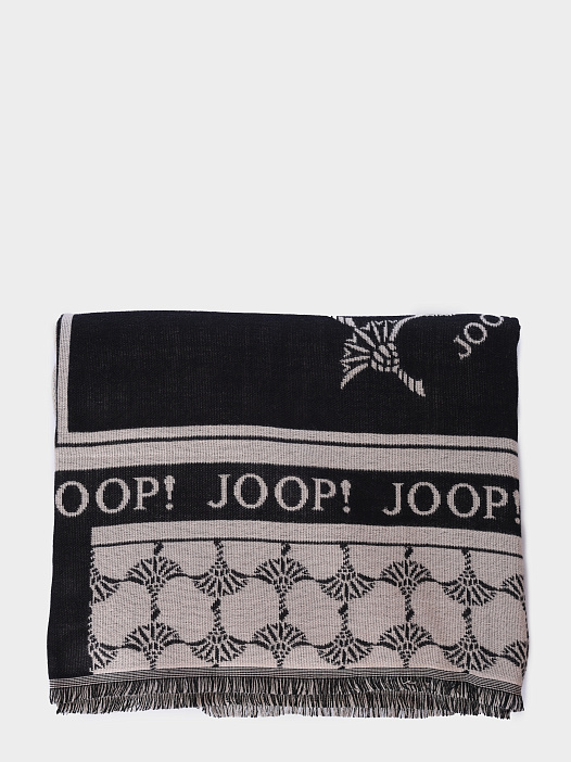 Палантин JOOP! 58 JW221A103 30030063 00001 черный с крупным принтом  — купить в интернет-магазине Verdistore
