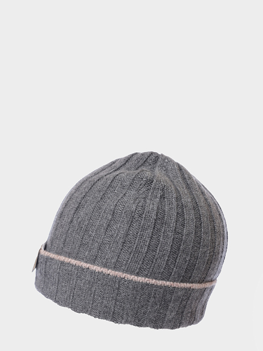 Шапка Brunello Cucinelli M2240900 CBL55 серая мужская из кашемира — купить в интернет-магазине Verdistore