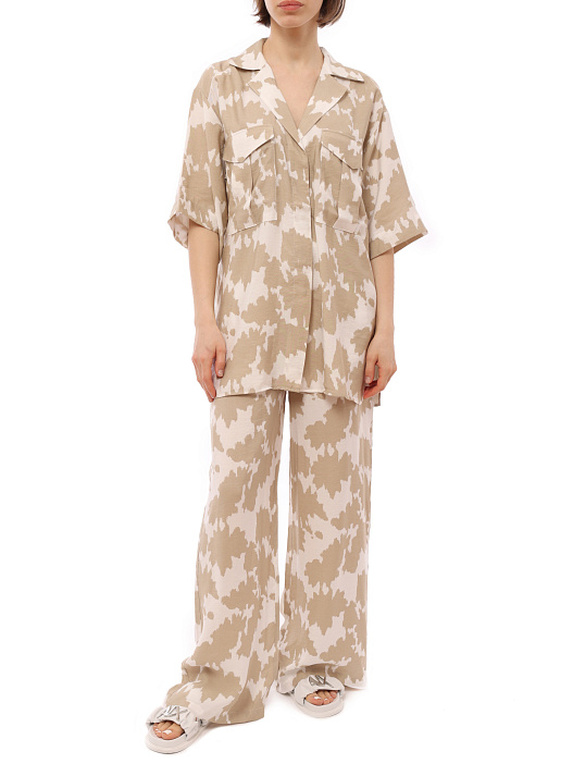 Брюки Armani Exchange 3RYP39 YN8KZ 4721 широкие женские с абстрактным принтом — купить в интернет-магазине Verdistore