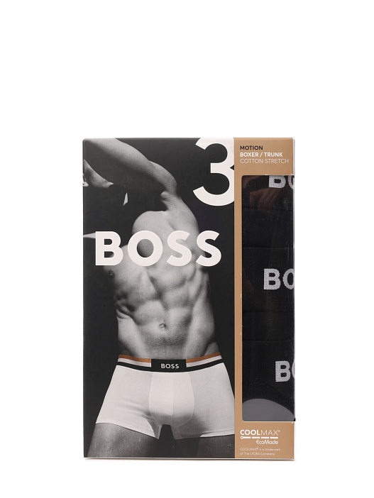 Трусы комплект Boss 50516542 001 черные мужские с логотипом — купить в интернет-магазине Verdistore