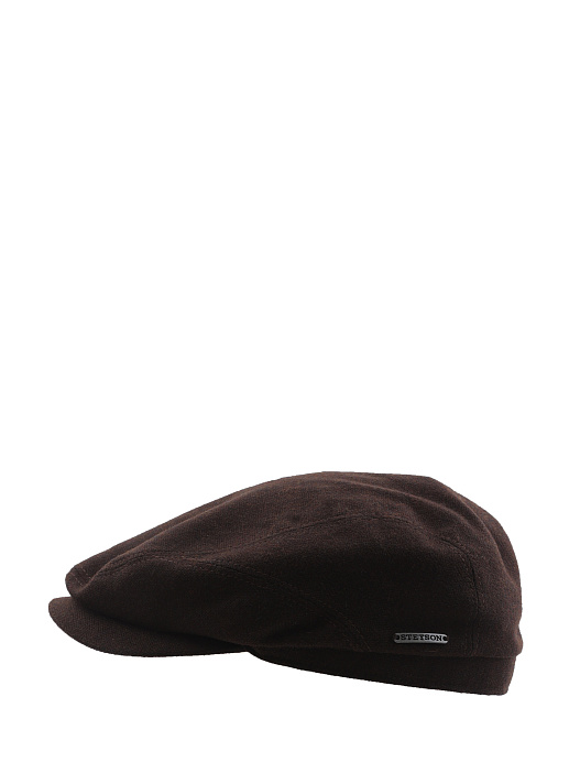 Кепка коричневая шерстяная с металлическим логотипом  — купить в интернет-магазине Verdistore
