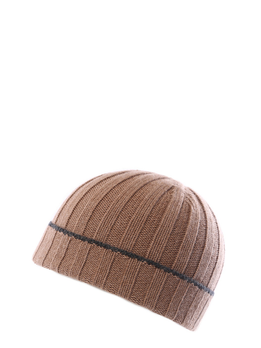 Шапка Brunello Cucinelli M2240900 CP166 коричневая мужская кашемировая  — купить в интернет-магазине Verdistore
