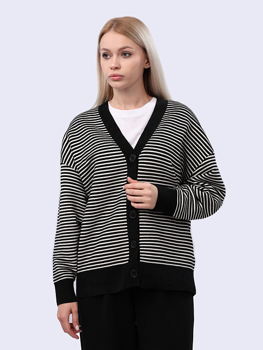 картинка Кардиган Armani Exchange 6DYE1N YM1TZ 21DC полосатый женский магазин Verdistore являющийся официальным дистрибьютором в России 