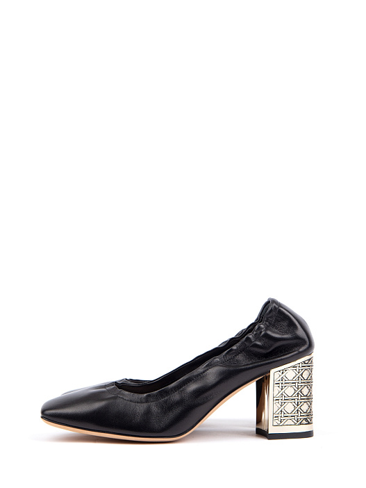 Туфли Ballin BL4833 черные женские с декорированным каблуком — купить в интернет-магазине Verdistore