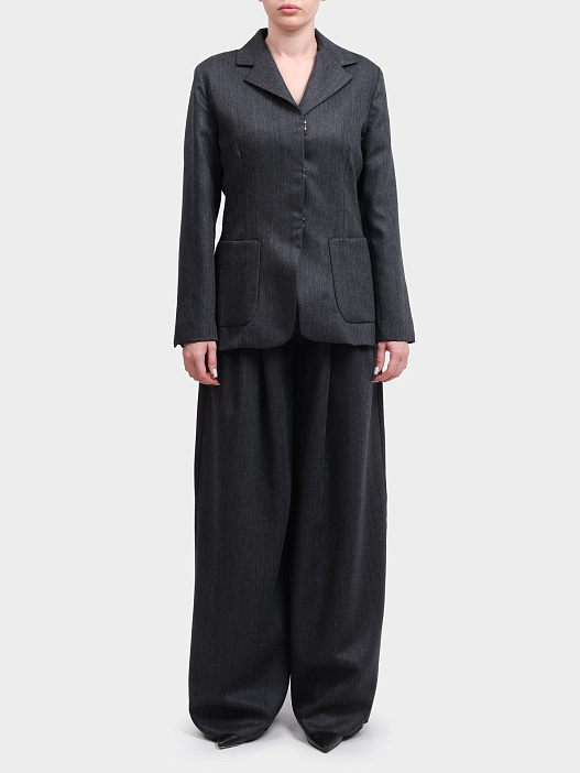 Брюки Marella ULTRA 004 женские серые свободного кроя — купить в интернет-магазине Verdistore