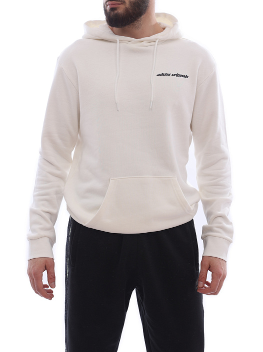 Худи Adidas HC7181 белое мужское с принтом — купить в интернет-магазине Verdistore