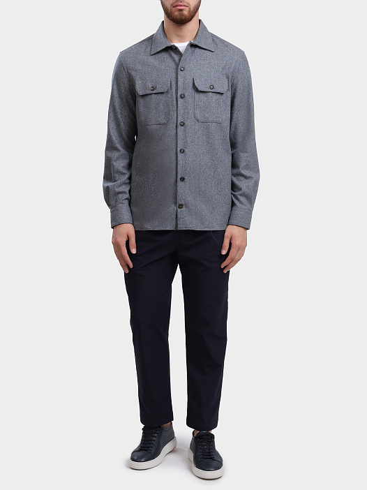 Рубашка Brunello Cucinelli M038P0720 C003 шерстяная мужская — купить в интернет-магазине Verdistore