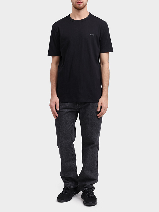 Футболка Boss Orange Tegood 10240843 01 50508243 001 черная мужская с маленьким логотипом  — купить в интернет-магазине Verdistore