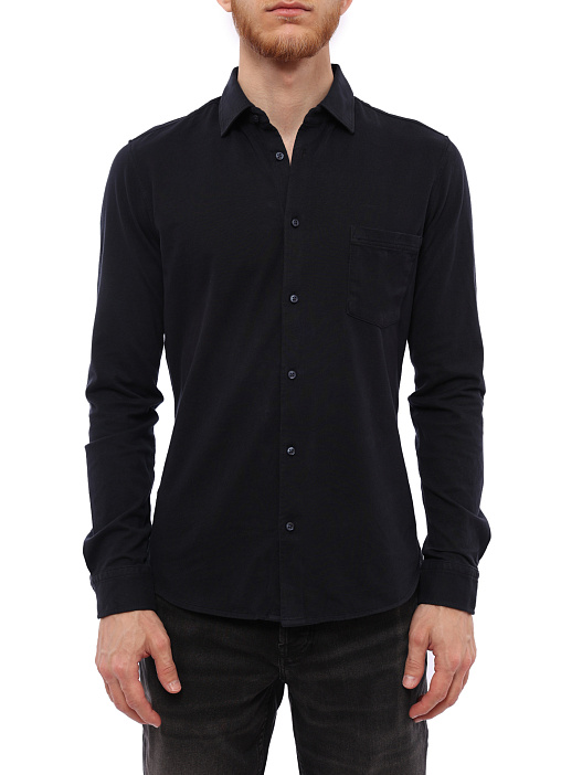 Рубашка Boss 50491112 404 темно-синяя мужская из хлопка — купить в интернет-магазине Verdistore