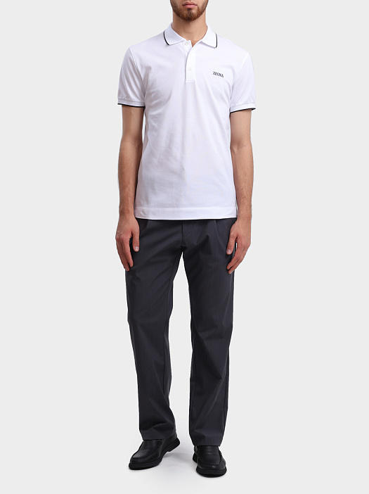 Поло E7358A5 B746 N00 белое хлопковое — купить в интернет-магазине Verdistore